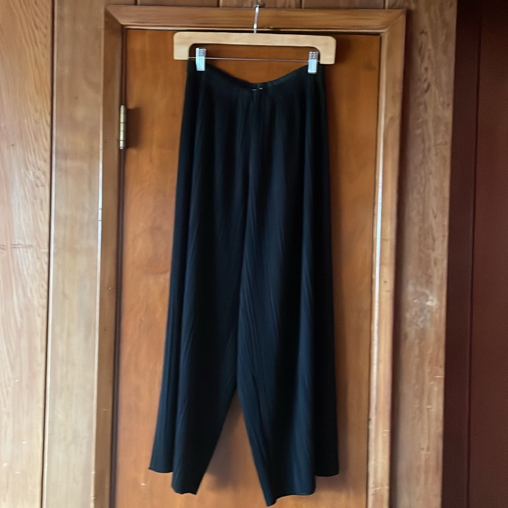 Issey Miyake Pleats Please Straight Wide Leg Pants Black Size Small